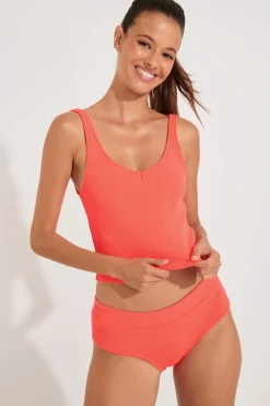 Banana Moon Ensemble 2 pièces corail TIAMO & BIA SCRUNCHY- Shorty|Top & Tankini